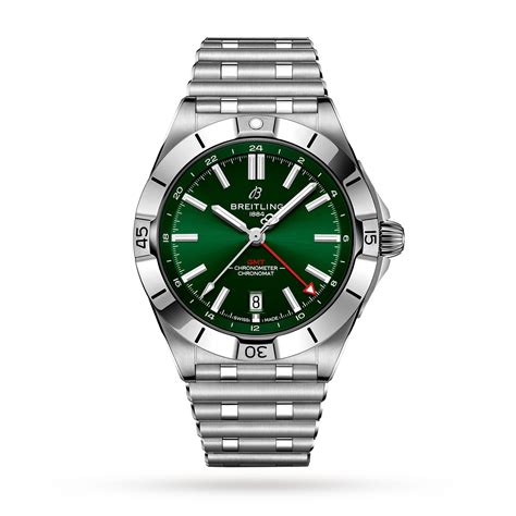 breitling green watch|Breitling chronomat gmt 40 green.